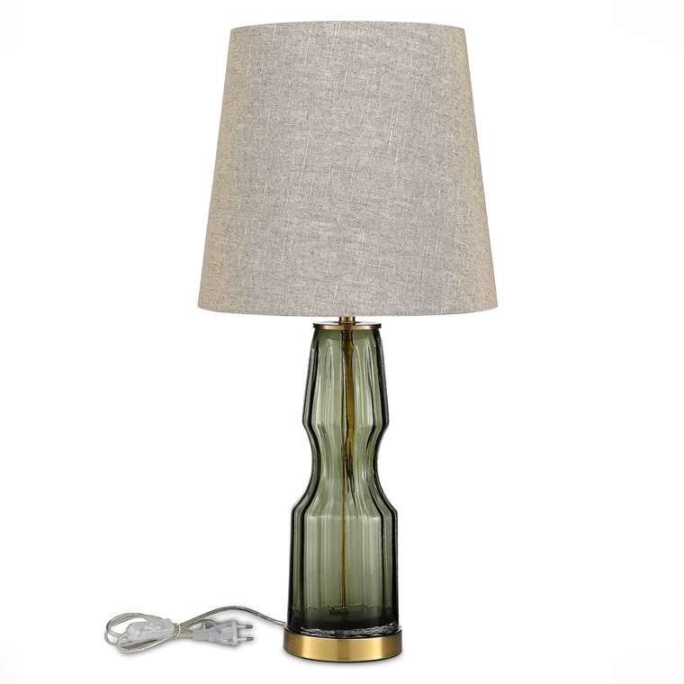 Настольная лампа Saya серо-оливкового цвета