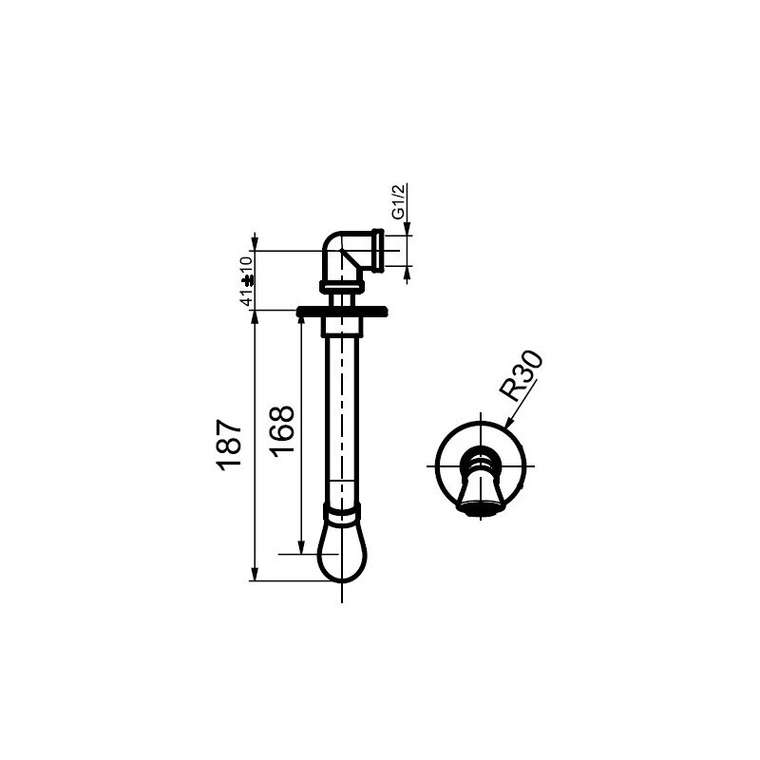 Излив Webert Opera AC0983980, розовое золото