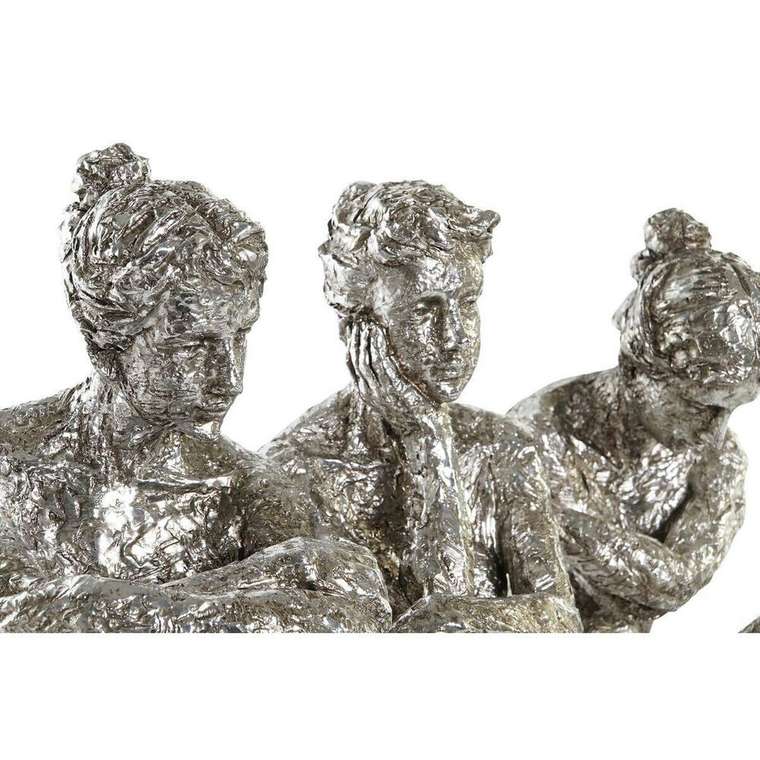 Декоративная фигура 17 x 15 x 26 cm Женщина Серебристый (3 штук)