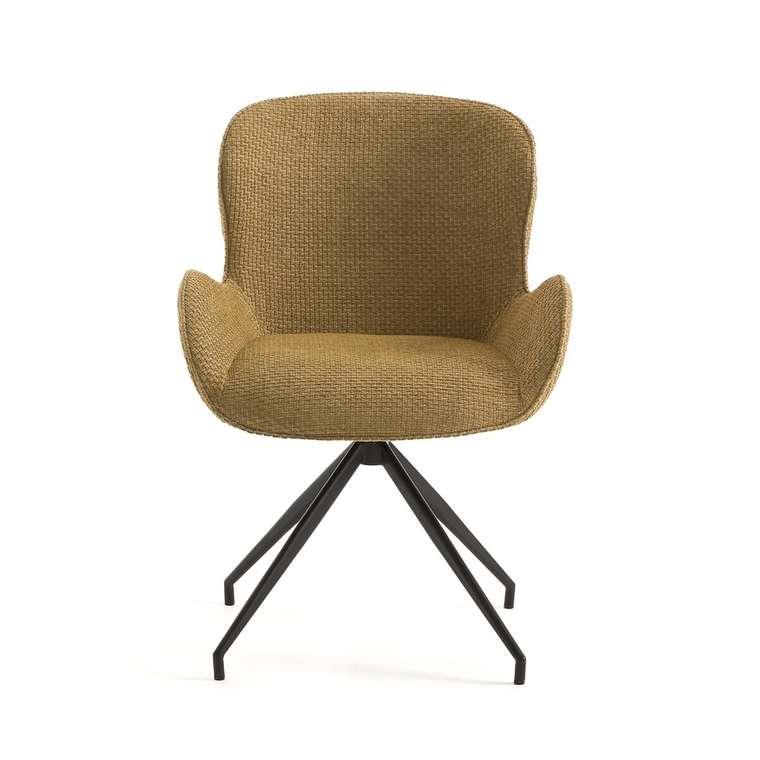 Кресло для столовой вращающееся Asyar серо-зеленого цвета