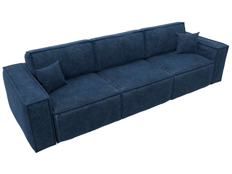 Диван-кровать Лига-081 Лонг синего цвета