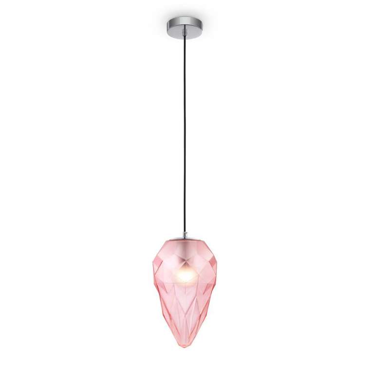 Подвесной светильник Globo с плафоном розового цвета