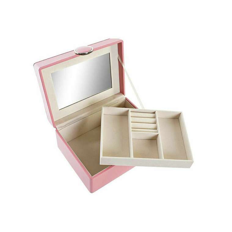 Шкатулка Розовый Деревянный MDF 17 x 13 x 8,5 cm