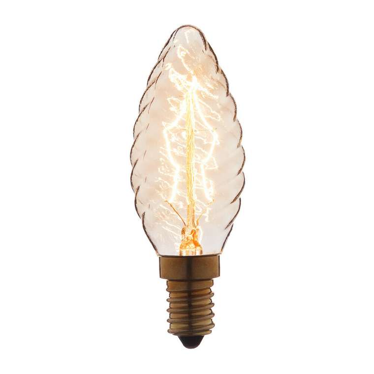 Ретро лампа накаливания E14 40W 220V 3540-LT формы свечи