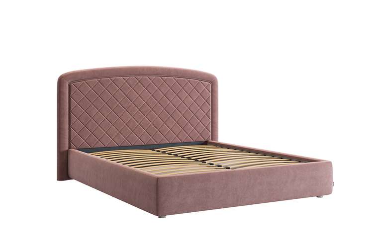 Кровать Сильва 2 160х200 коричнев-розового цвета без подъемного механизма