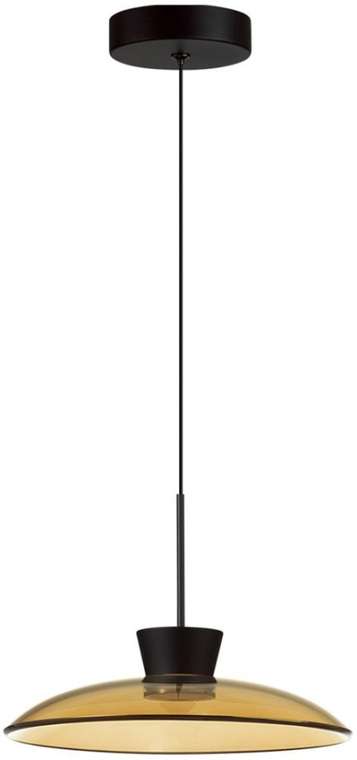 Подвесной светильник Odeon Light Saucer 5055/9LA черный/янтарный/металл/стекло LED 9W 3000К