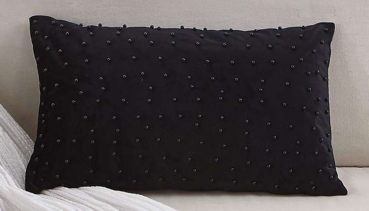 Наволочка Жемчуг 30х50 черного цвета