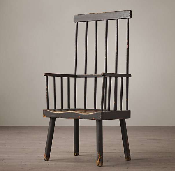 Кресло Selby Windsor antiqued black walnut