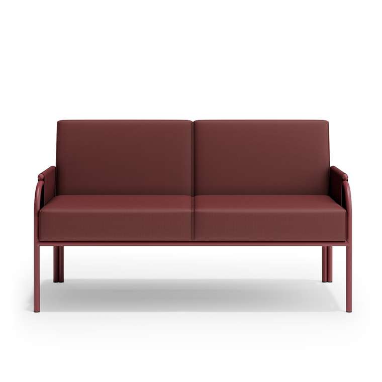 Садовый лаундж-диван Нара бордового цвета