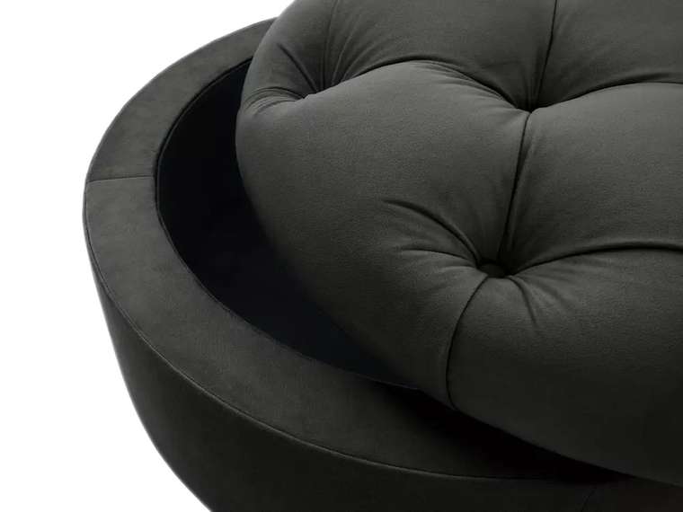 Пуф Meggi черного цвета с емкостью для хранения