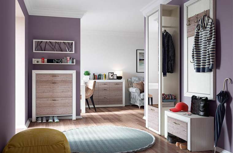 Настенная вешалка Olivia бело-бежевого цвета