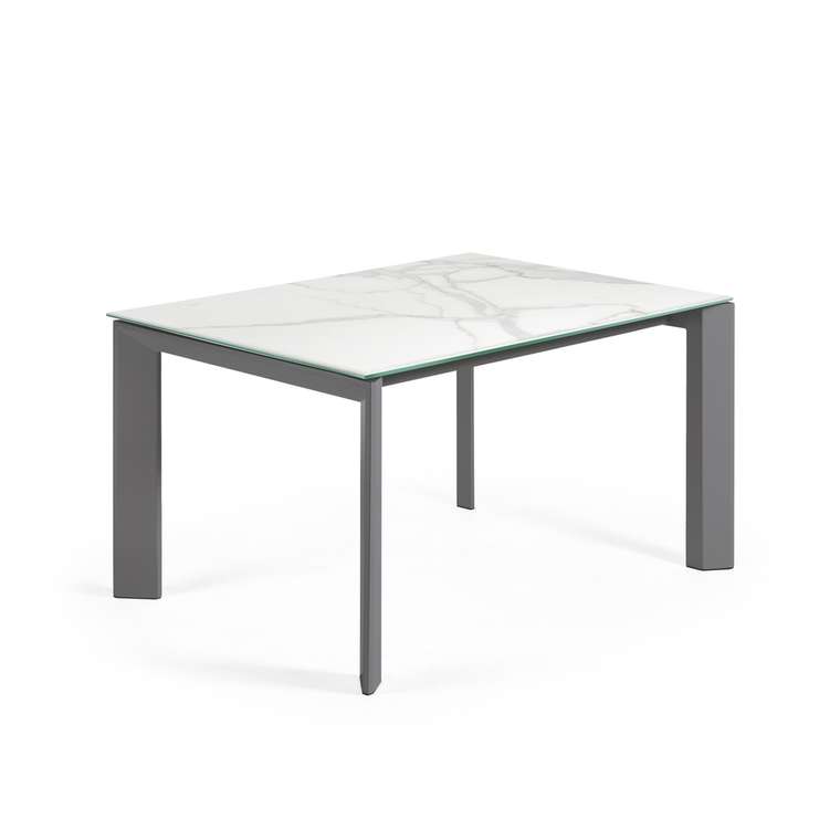 Раздвижной обеденный стол Atta M бело-серого цвета