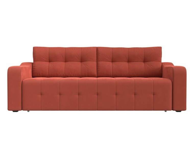 Прямой диван-кровать Лиссабон кораллового цвета