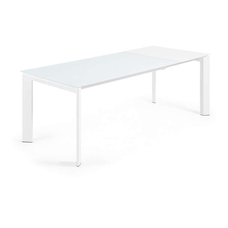 Раздвижной обеденный стол Atta 220 белого цвета