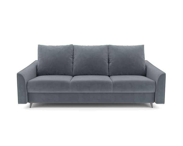 Прямой диван-кровать Уэльс серо-синего цвета