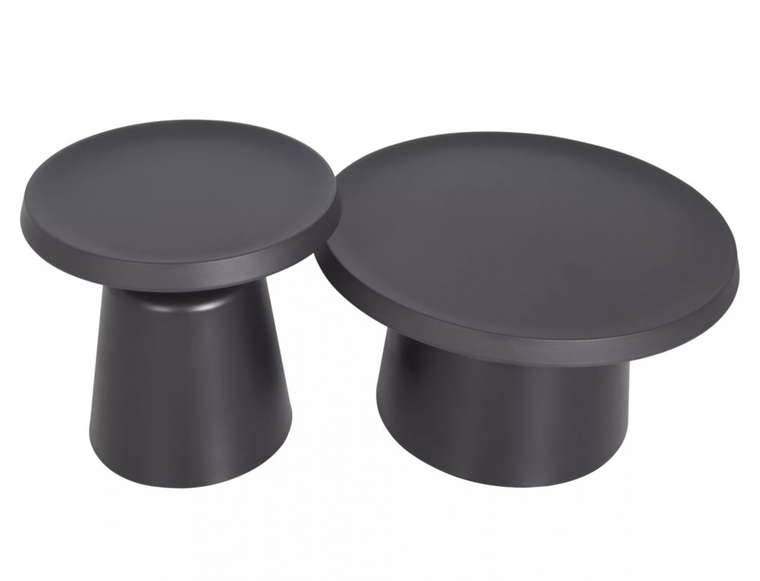 Набор из двух журнальных столов Rodos черного цвета 