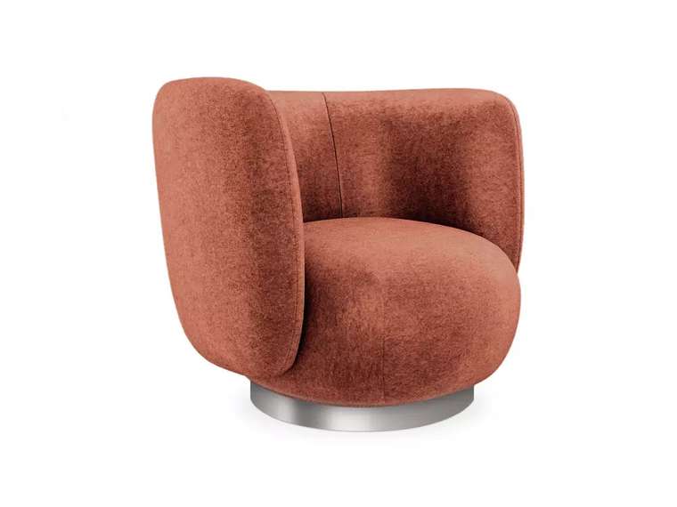 Кресло Lucca красного цвета с серым основанием