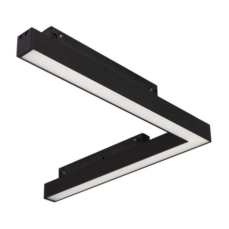 Трековый магнитный светильник Arlight MAG-ORIENT-FLAT-ANGLE-L295-18W Day4000 (BK, 100 deg, 48V) (IP20 Металл) 058209
