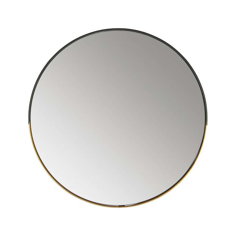 Зеркало настенное Орбита черно-золотого цвета
