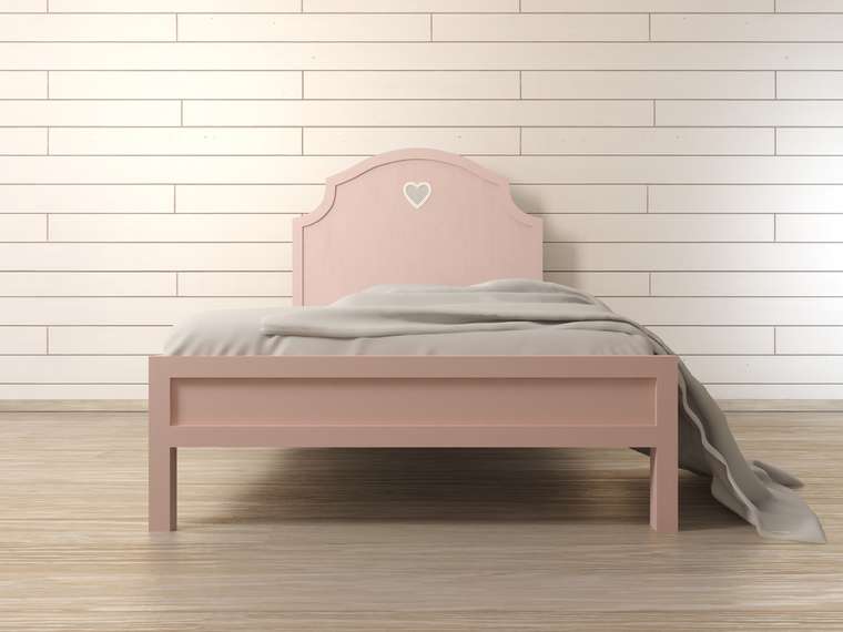 Кровать "Adelina" в розовом цвете 120х190 см