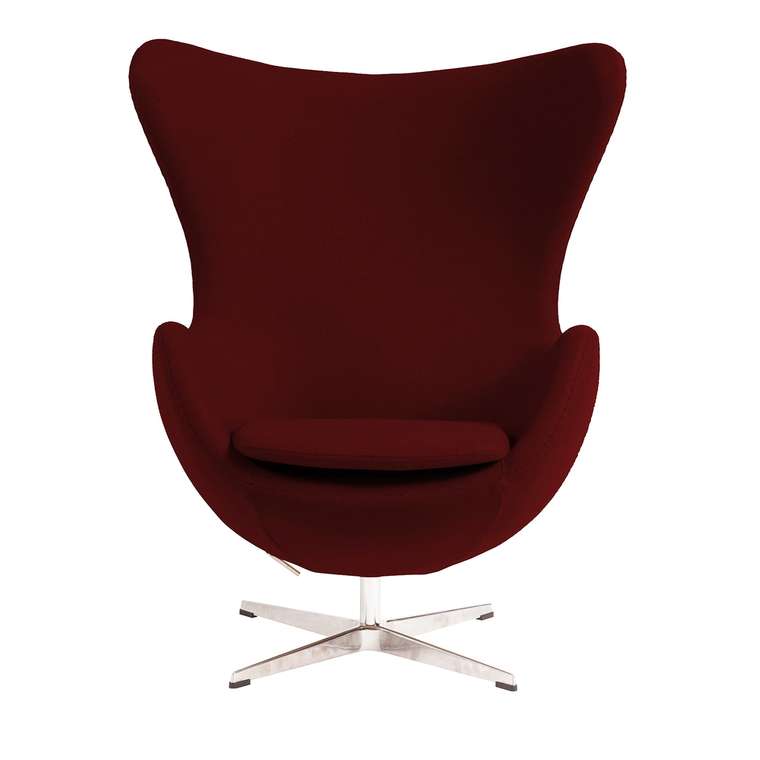 Кресло Egg Chair бордового цвета