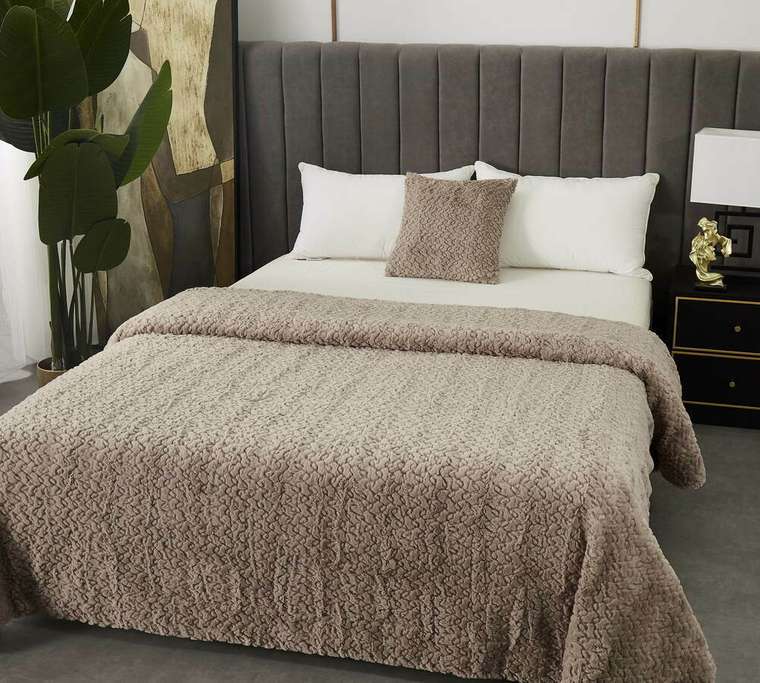 Покрывало Теодор 160х220 цвета мокко