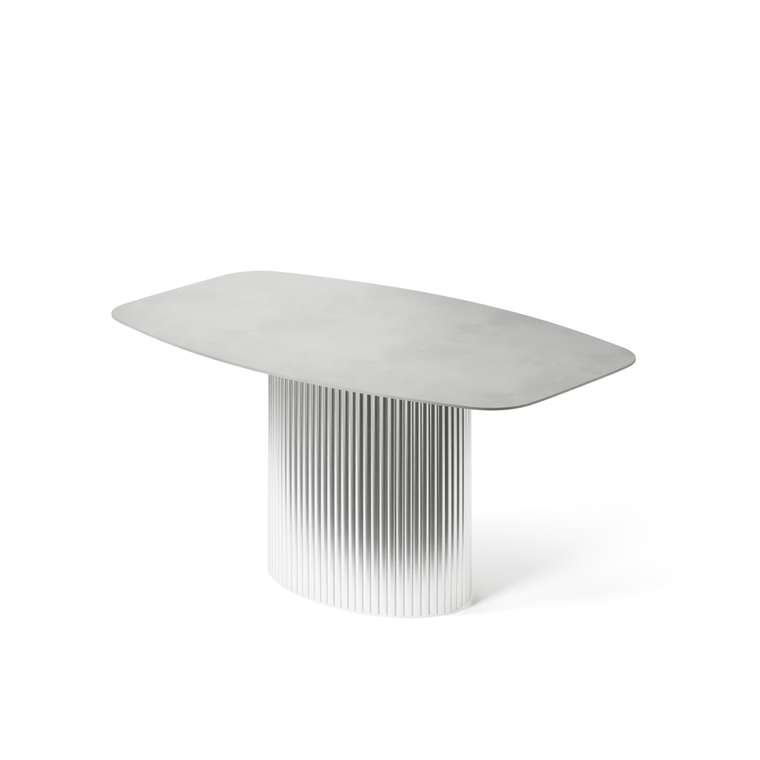 Обеденный стол прямоугольный Эрраи серебристого цвета