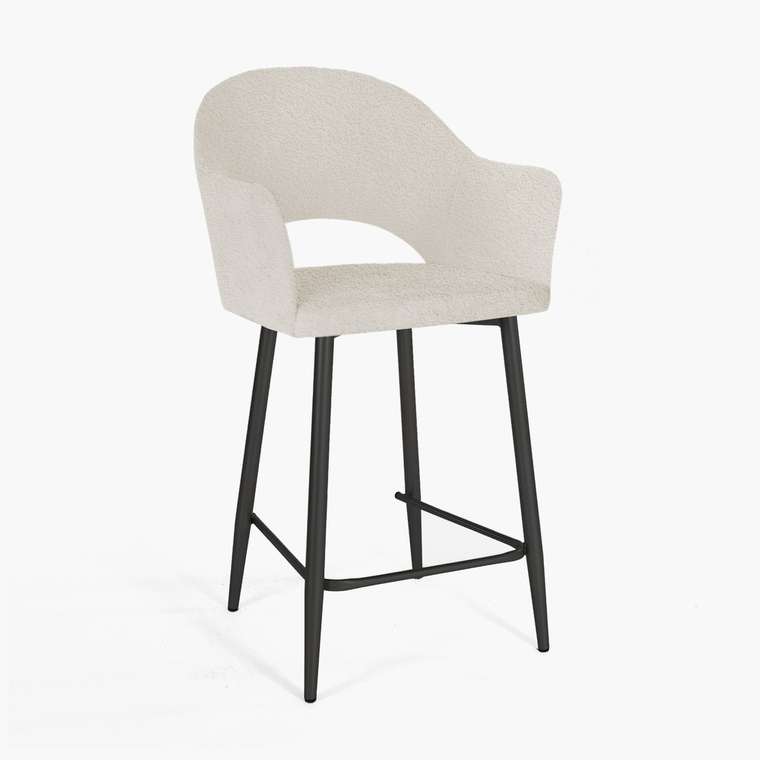 Полубарный стул Белладжио бело-черного цвета
