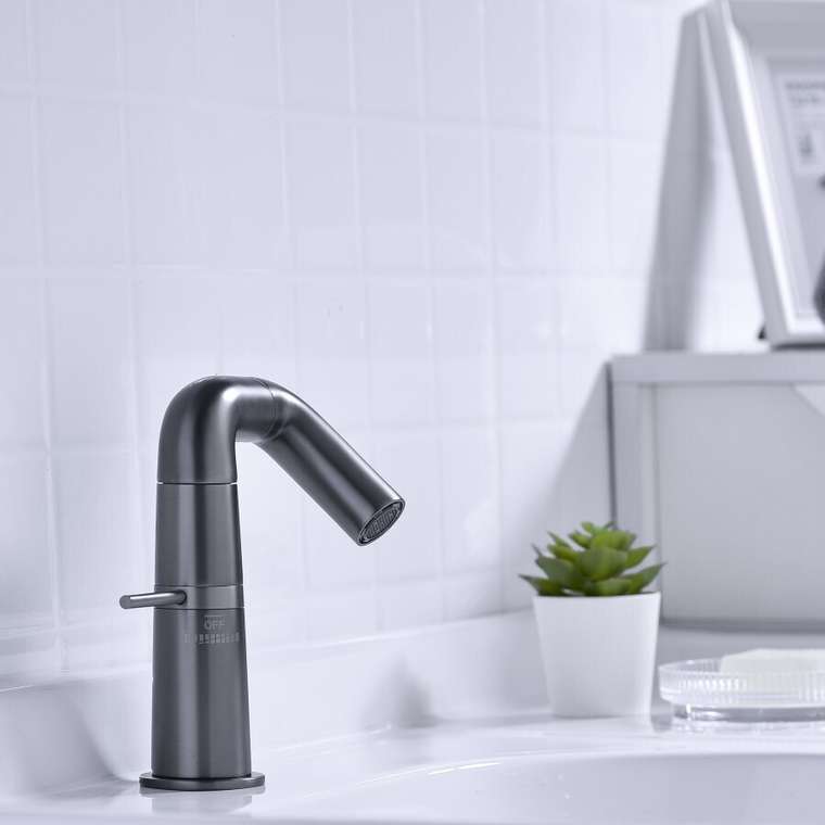 Смеситель для раковины Haiba HB10813-3 пепельного цвета
