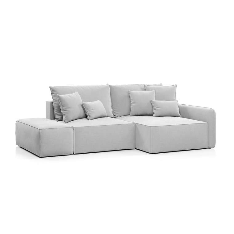 Угловой диван-кровать Портленд серого цвета