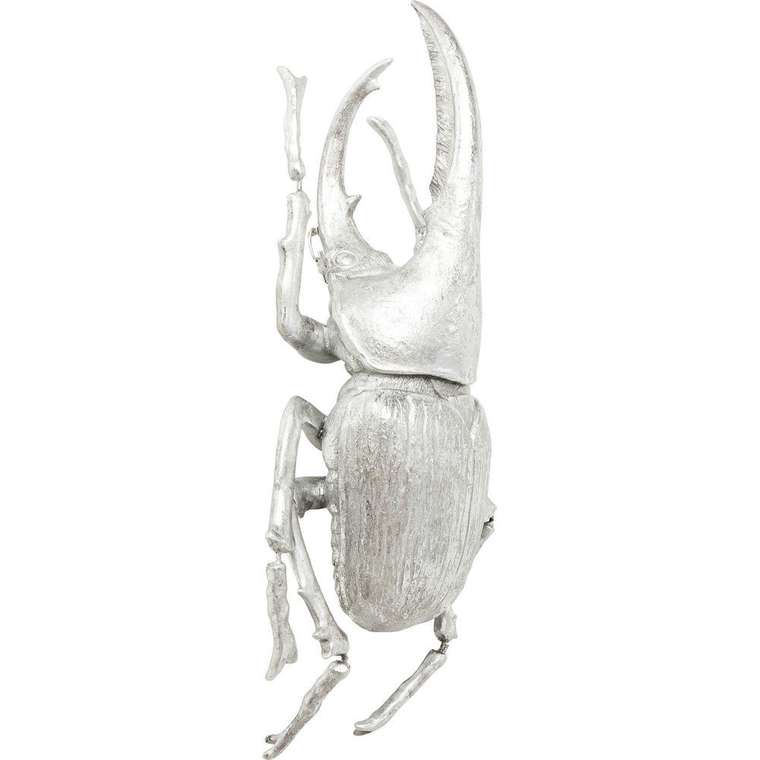 Украшение настенное Herkules Beetle серебряного цвета