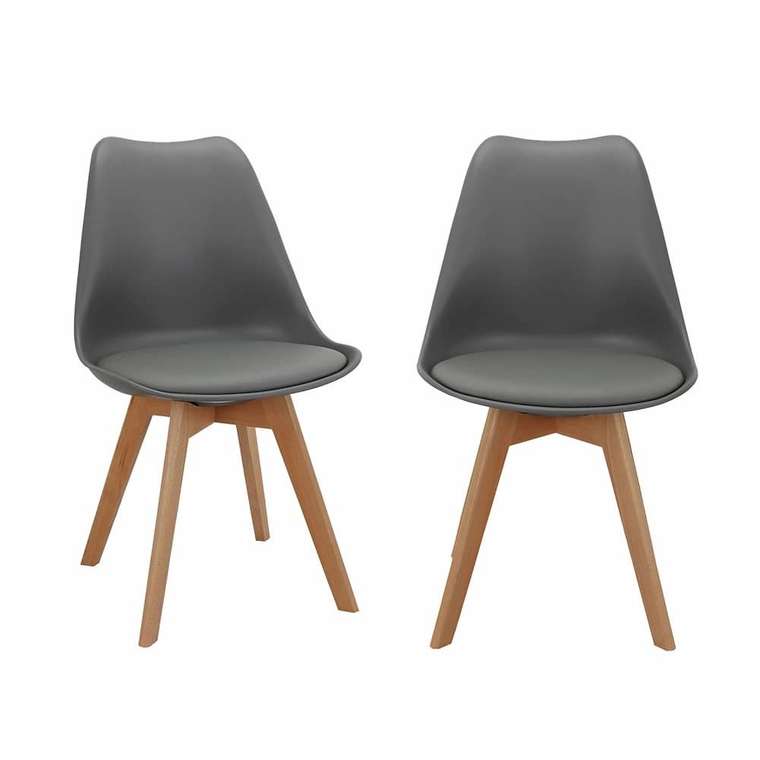 Набор из двух стульев Eames Bon серого цвета