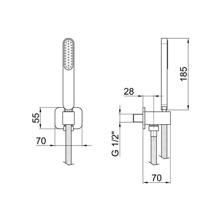 Душевой гарнитур Webert Shower Set AC0847015, хром