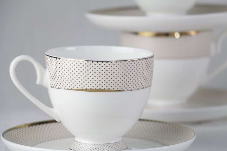 Чайный сервиз Bianko 17 Pcs tea Set из фарфора 