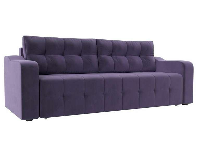 Прямой диван-кровать Лиссабон темно-фиолетового цвета