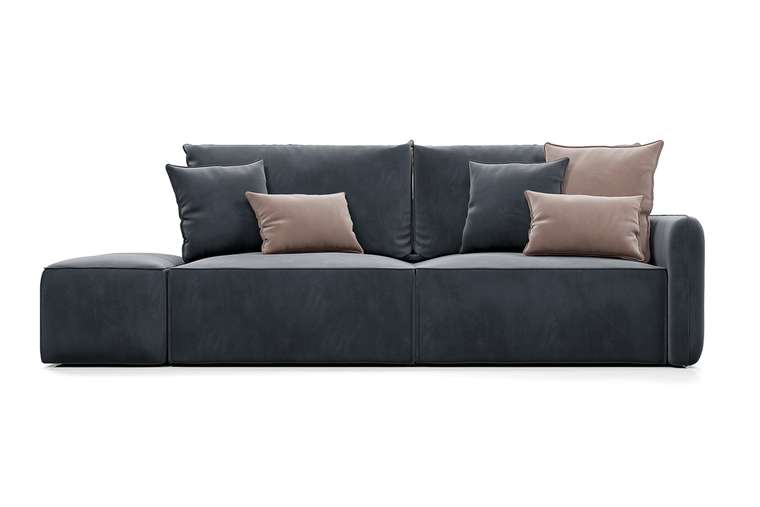 Прямой диван-кровать Портленд серого цвета