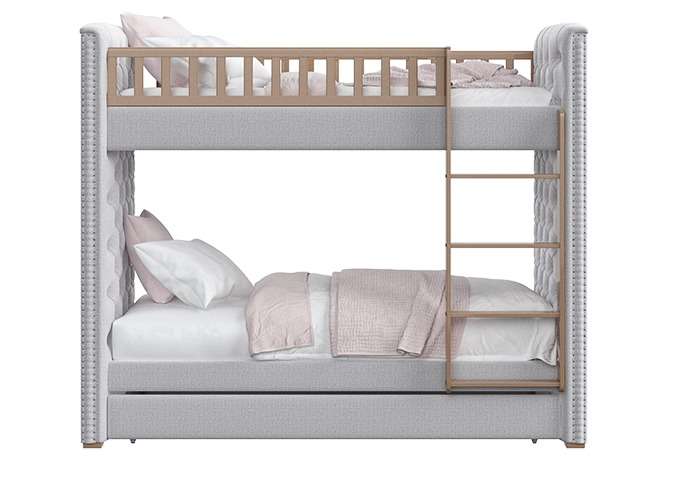 Двухъярусная кровать Elit Soft 90х200 серого цвета
