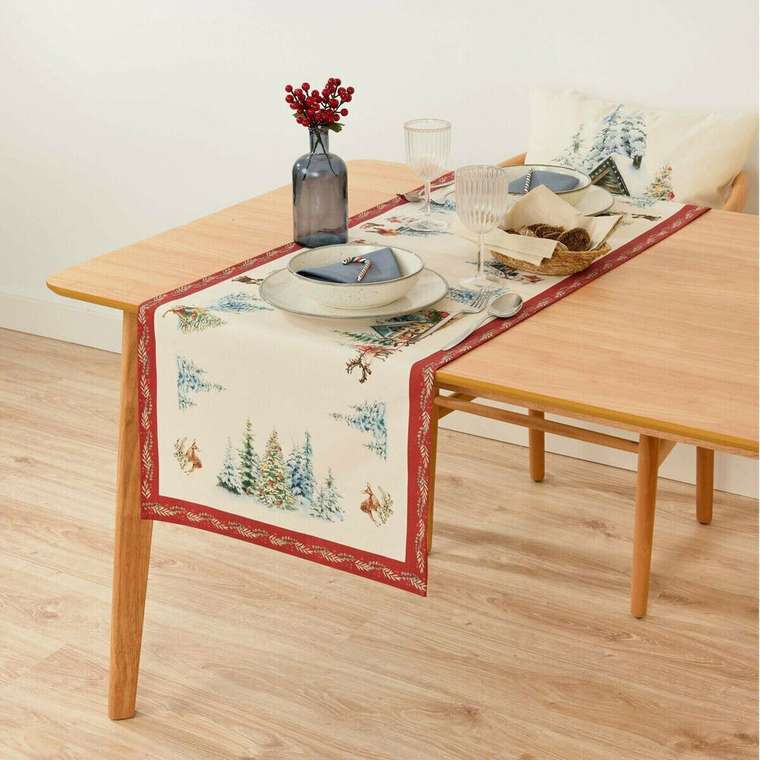 Настольная дорожка Christmas Landscape Разноцветный 45 x 140 см