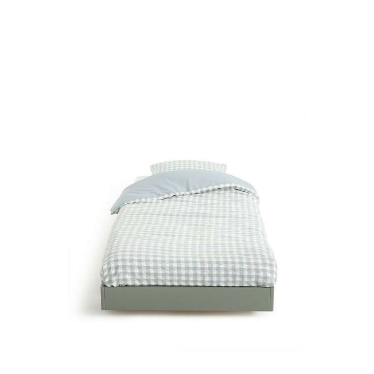 Кровать Pila 90x190 серого цвета без подъемного механизма