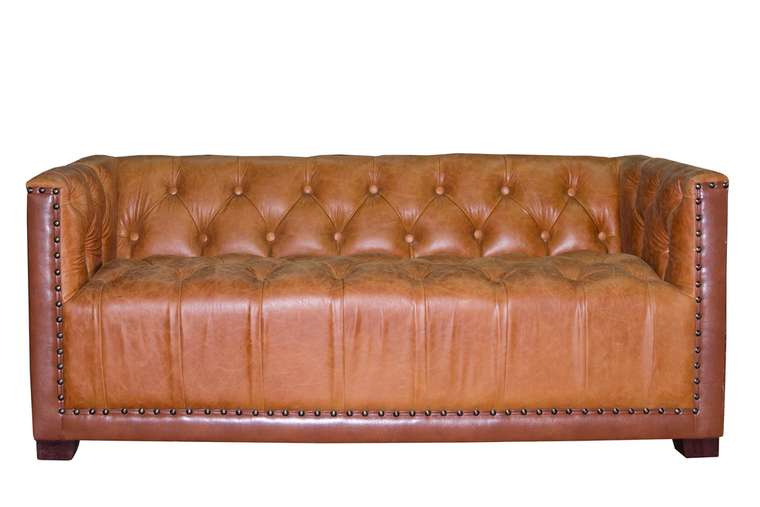 Двухместный диван Contatto коричневого цвета