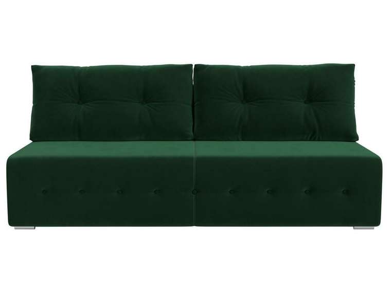 Прямой диван-кровать Лондон зеленого цвета