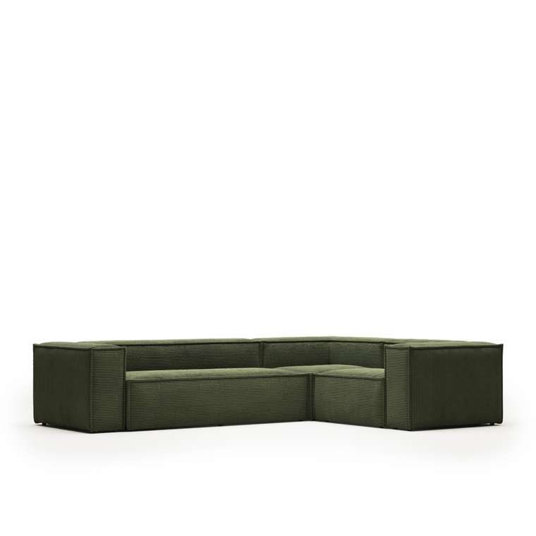 Угловой диван Blok 320х230 зеленого цвета