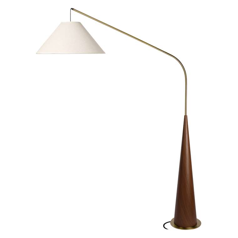 Торшер Bobbie 10570F Brown (ткань, цвет белый)