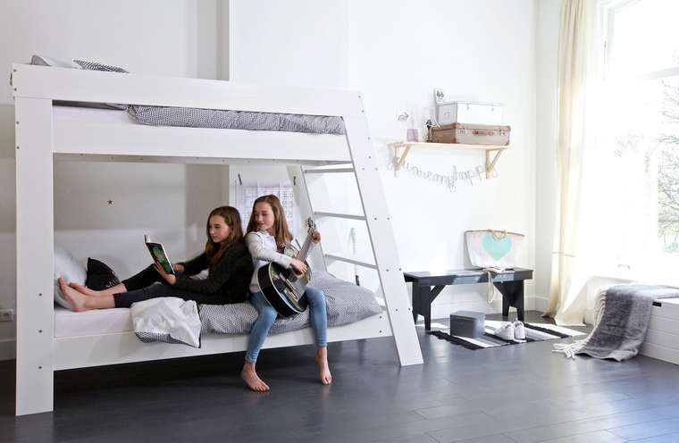 Кровать двухъярусная "Julien Loft Bed White" 90х200 см