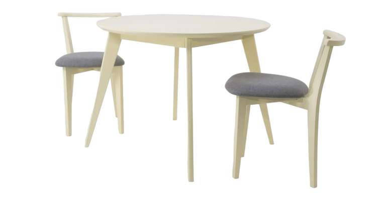 Обеденная группа Сканди D90 серо-бежевого цвета