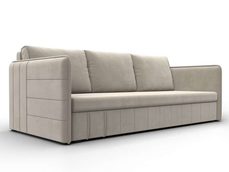 Прямой диван-кровать Слим бежевого цвета