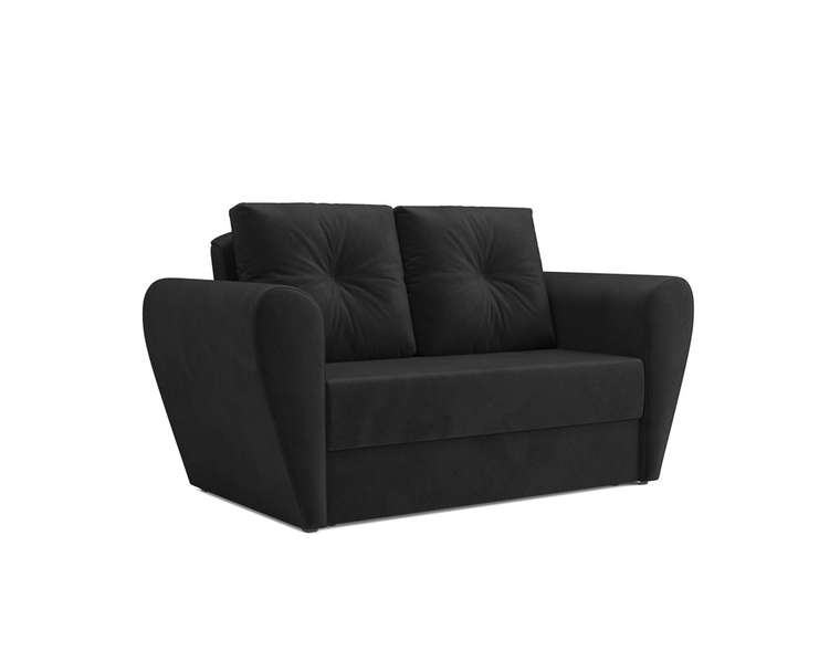 Прямой диван-кровать Квартет черного цвета