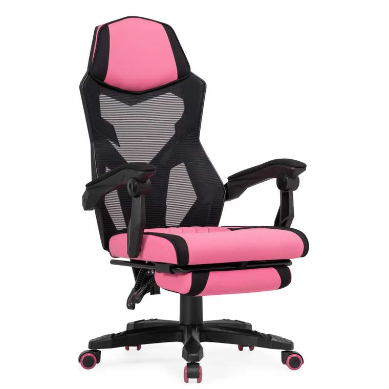 Офисное кресло Brun черно-розового цвета