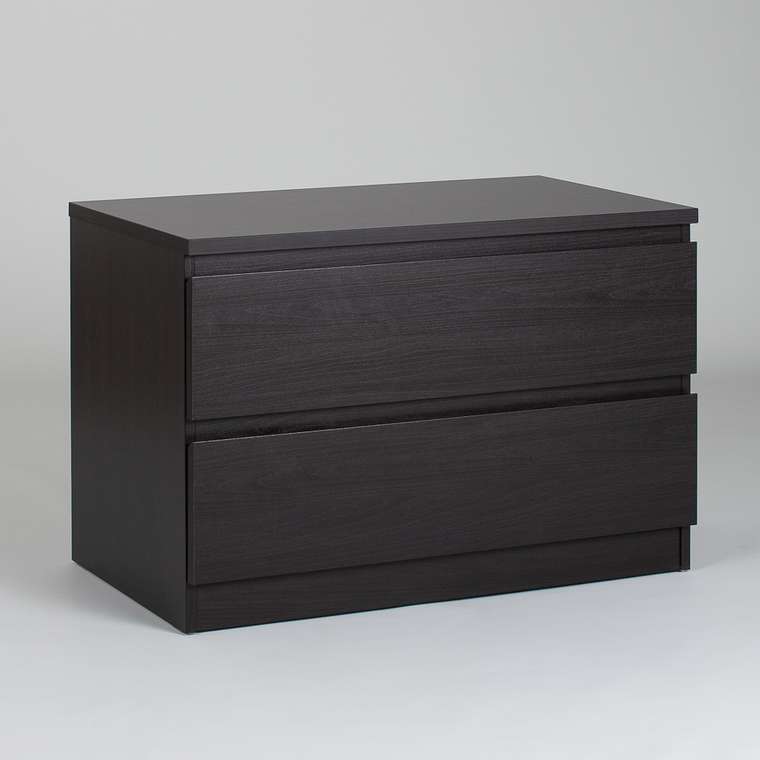 Комод низкий с двумя выдвижными ящиками Мальта цвета венге