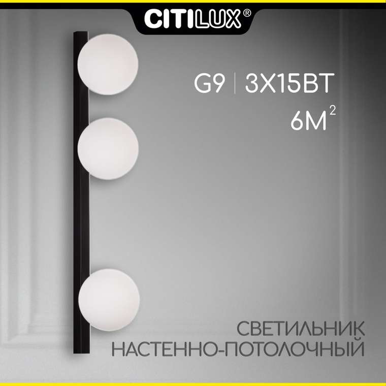 Citilux GLOB CL209431 Светильник настенно-потолочный Чёрный